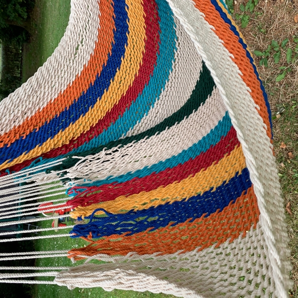 HÆNGESTOL - Multifarvet Net Hængekøjestol i blødt SMIDIGT bomuld